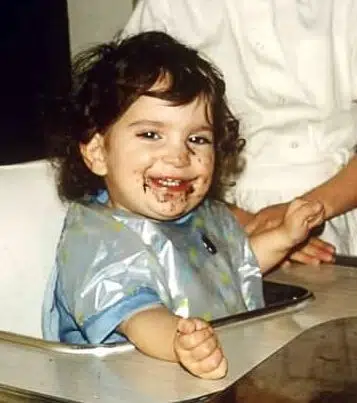 2 year old Ruth with Chocolate all over face