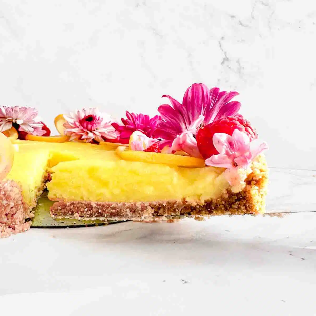 The interior of a slice.