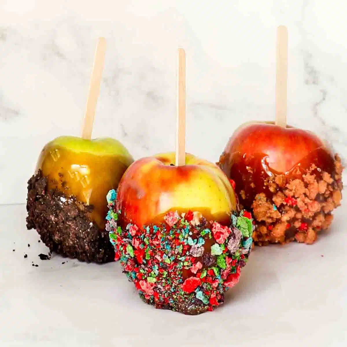 Apples with Crunch Berry, Oreo and Strawberry Crumble.