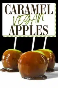 Three caramel apples.