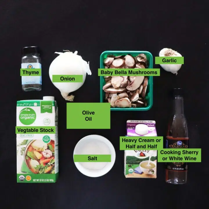 Ingredients used in making the recipe.