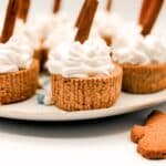 Mini Gingerbread Cheesecakes on a Plate