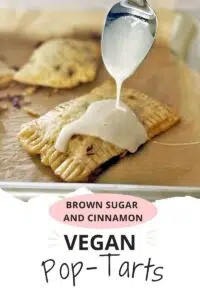 Spooning on icing onto baked pop tart