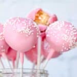 Starbucks birthday cake pops up close.