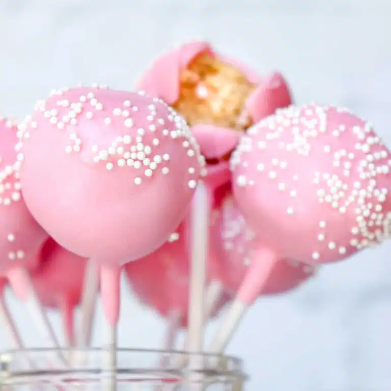 Starbucks birthday cake pops up close.