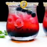 Garnished cocktail.