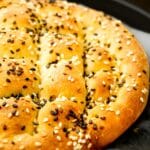 Turkish bread up close.
