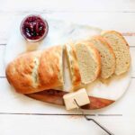 Slices of homemade bread.