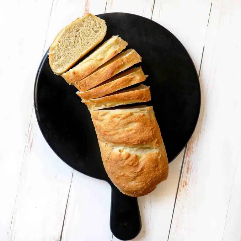 Slices of homemade bread.