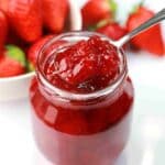 A spoonful of compote.