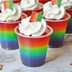 Three shot glasses.