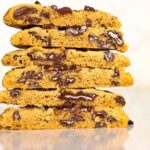 A stack of Peanut Butter Chocolate Chip Cookies