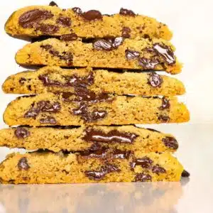A stack of Peanut Butter Chocolate Chip Cookies