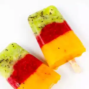 Two fruit popsicles.