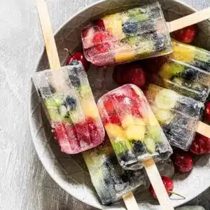 Popsicles in a bowl.