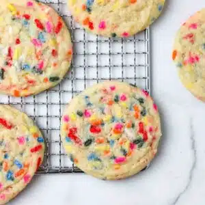 Cookies on a rack.