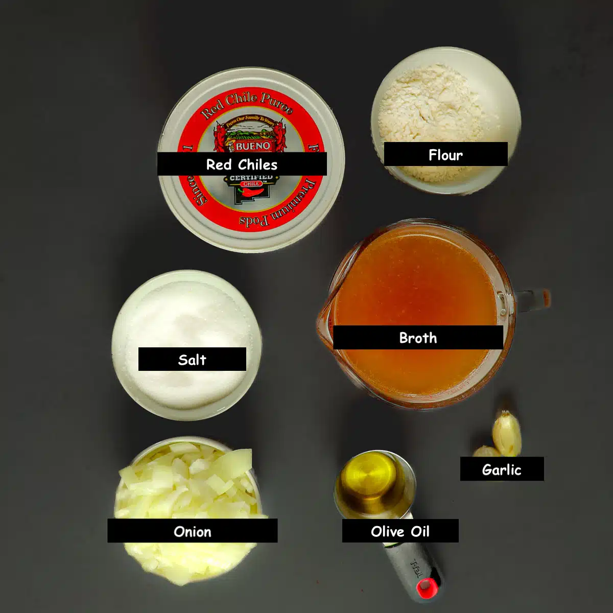 Ingredients used in making the recipe.