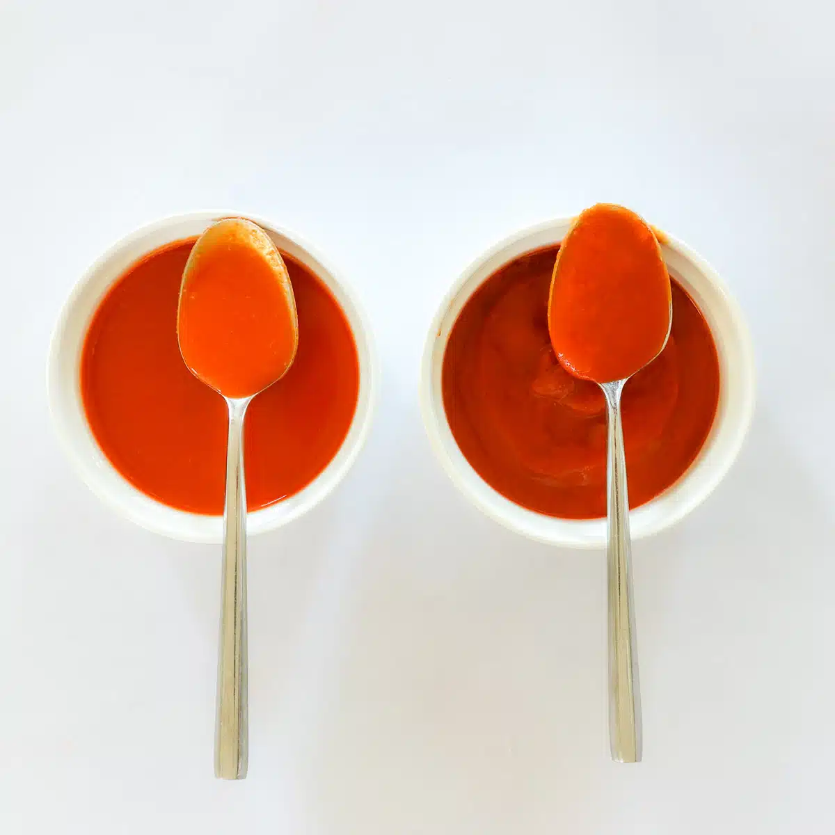 Examples of red chile and chile colorado (chile that has been simmered)