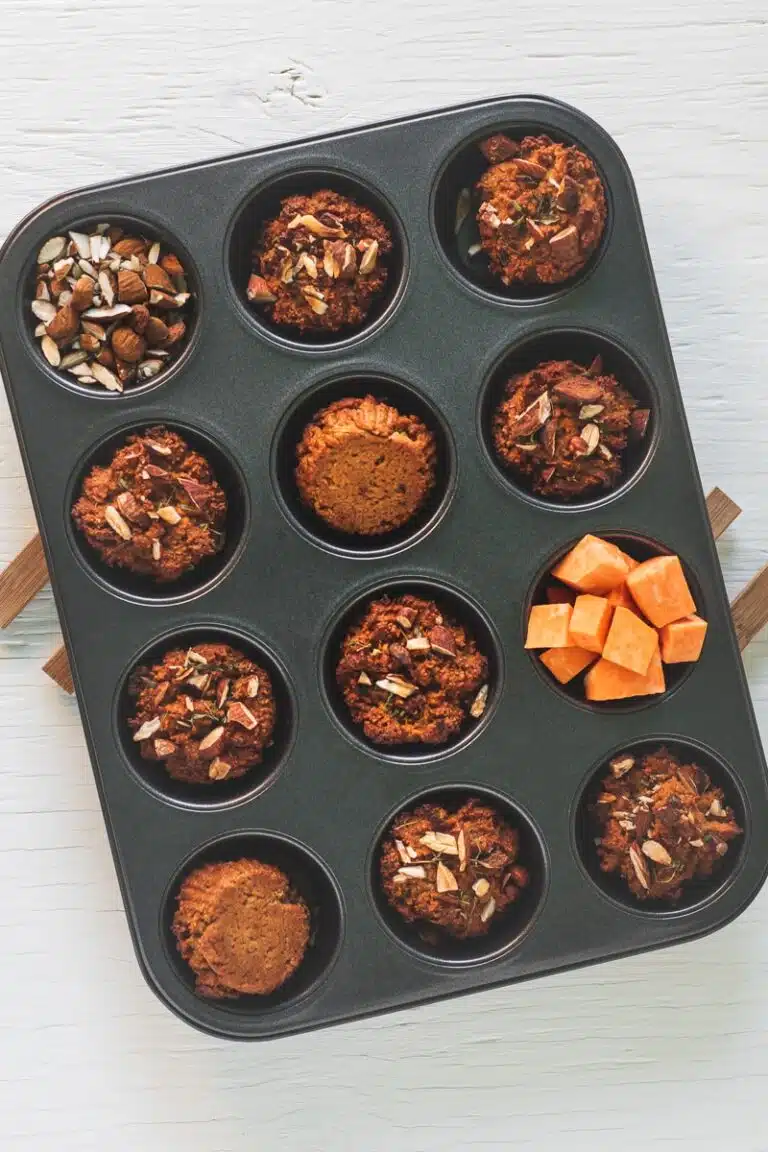 Muffins in a muffin pan.