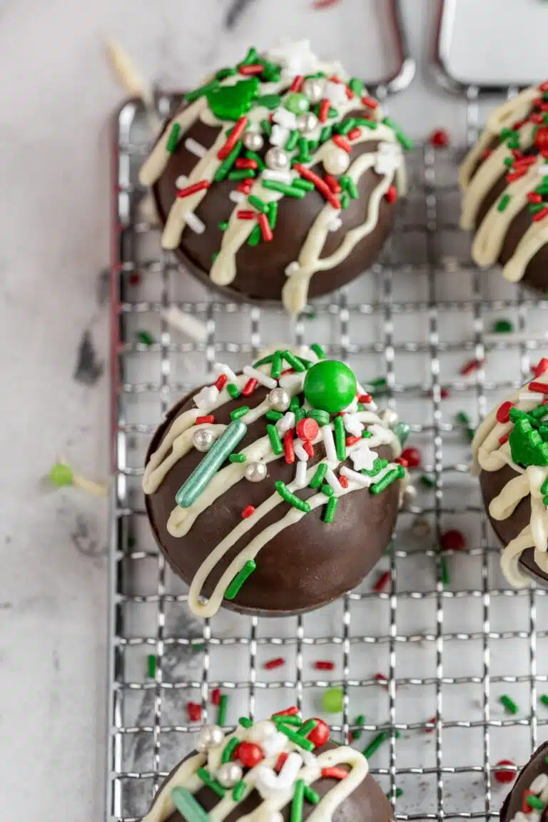 Decorated coco bomb.