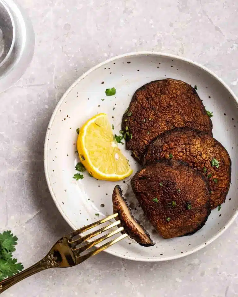 Mushrooms on a plate.