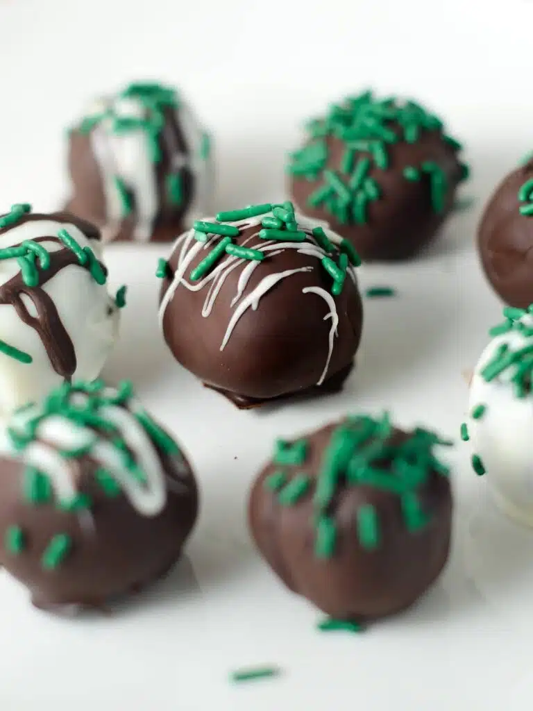 mint chocolate truffles