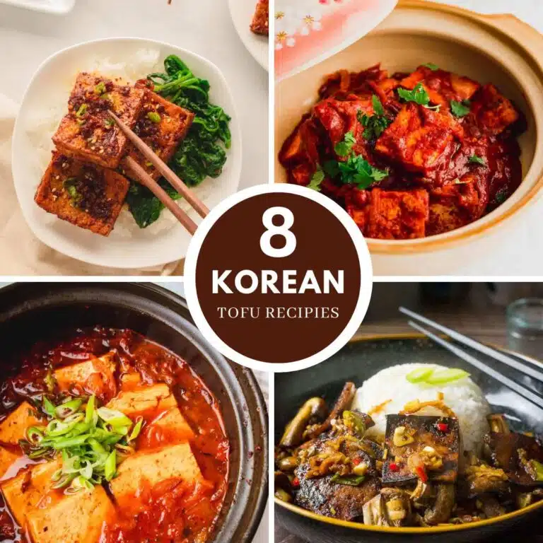Four Korean tofu dishes.