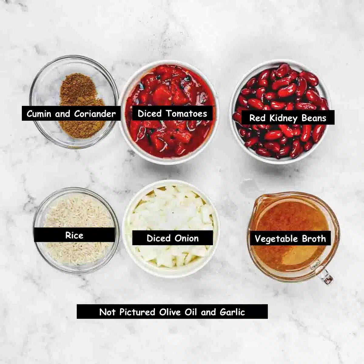 Ingredients used in making this recipe. 