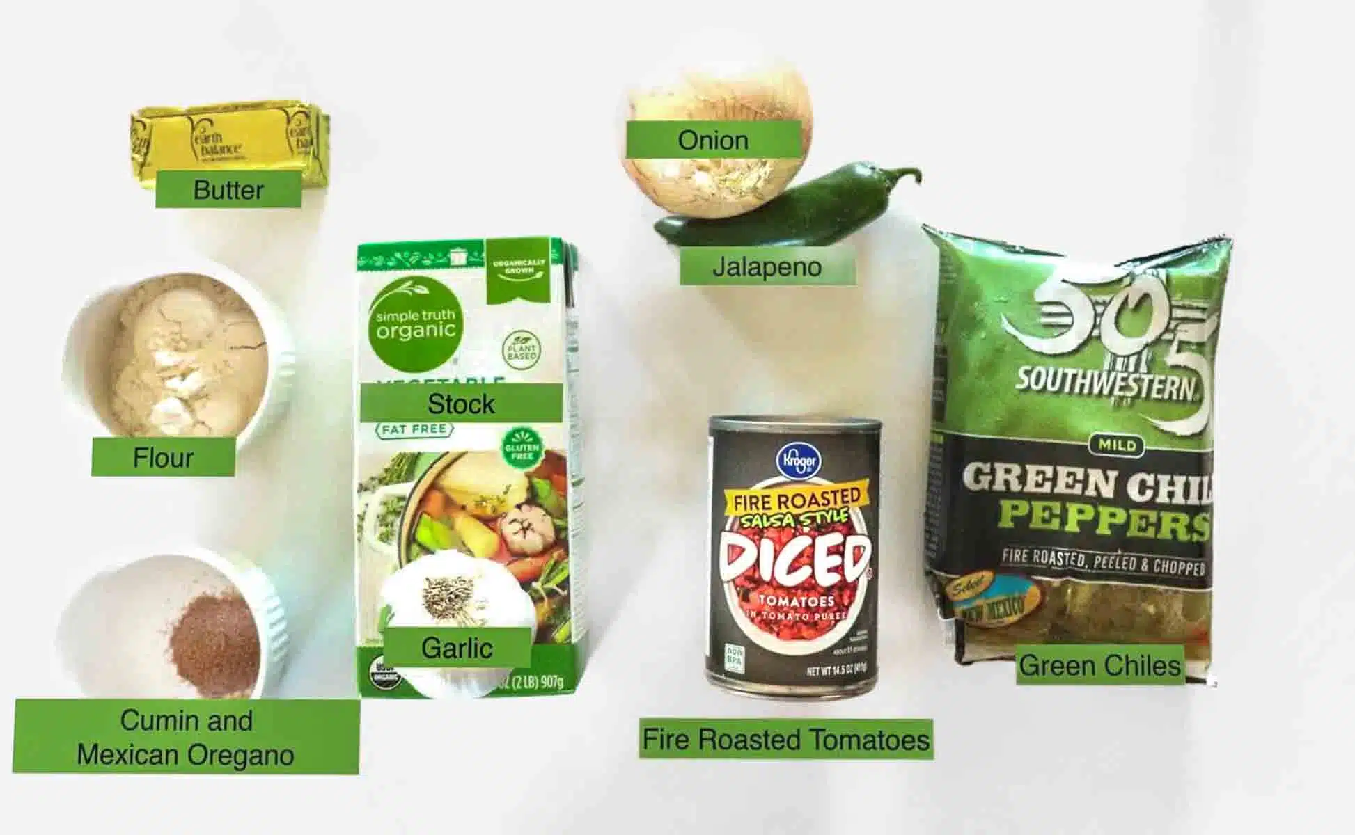 Ingredients used in making this recipe.