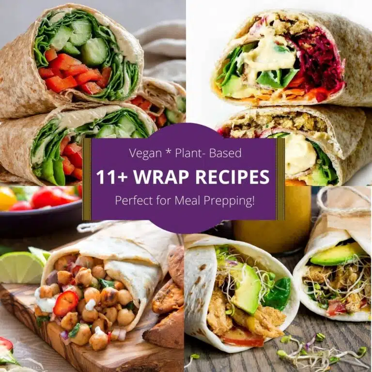 Collage of four different wraps.