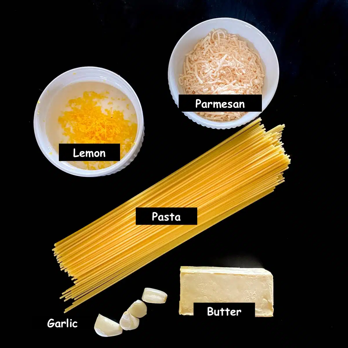Ingredients used to make the recipe.