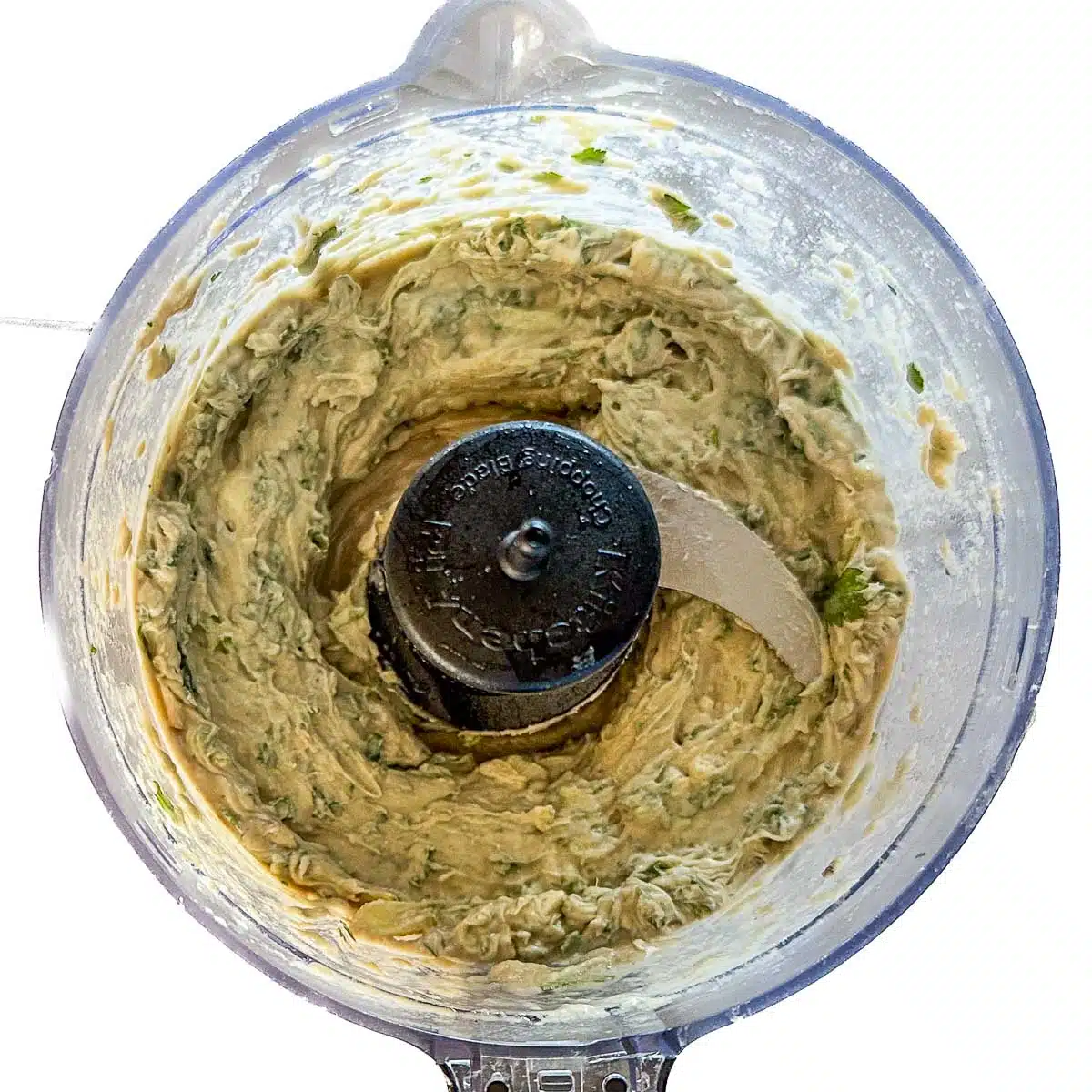 Ingredients pulsed into a paste.