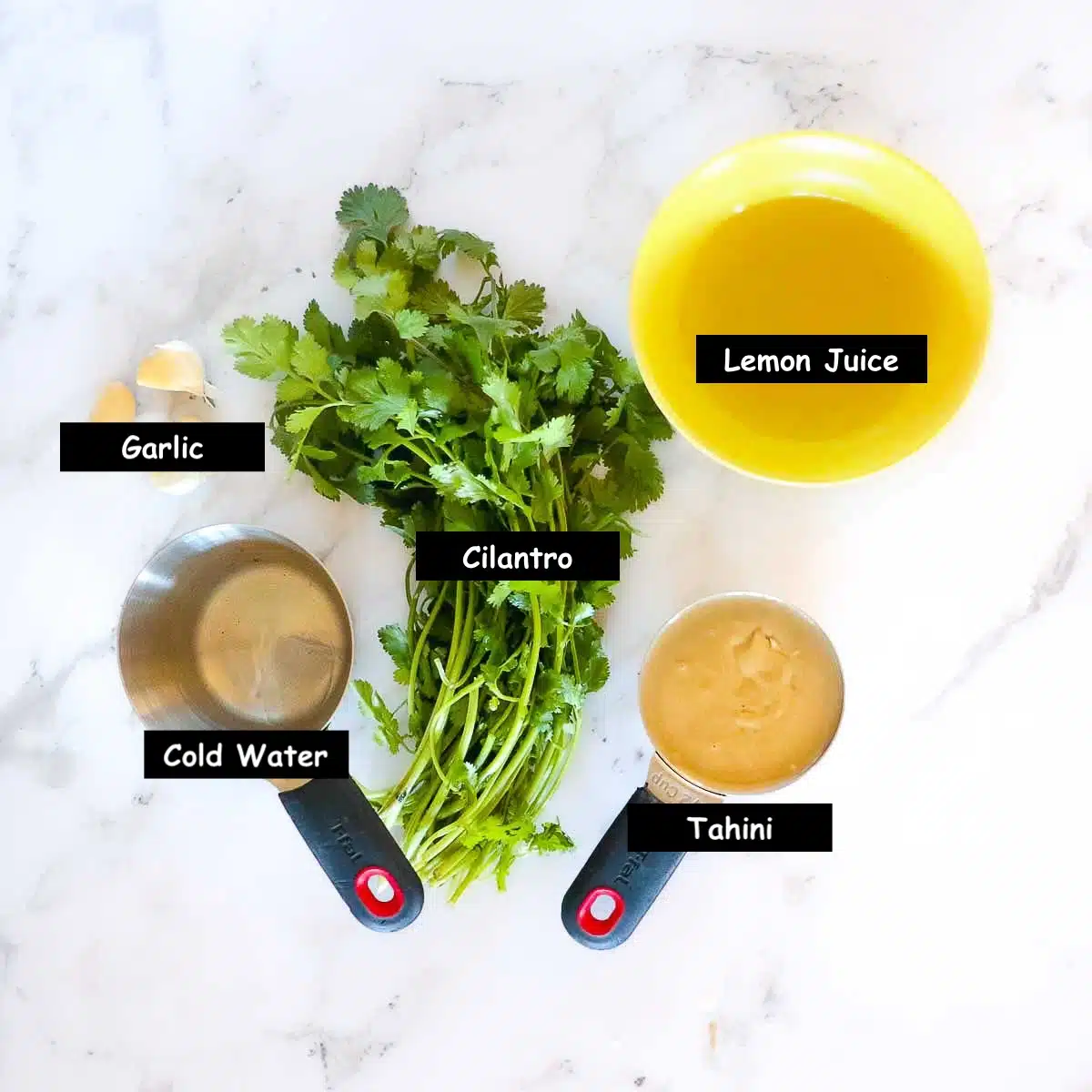 Ingredients used in making the recipe.