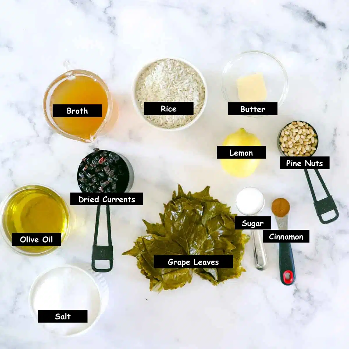 Ingredients used in making the recipe.