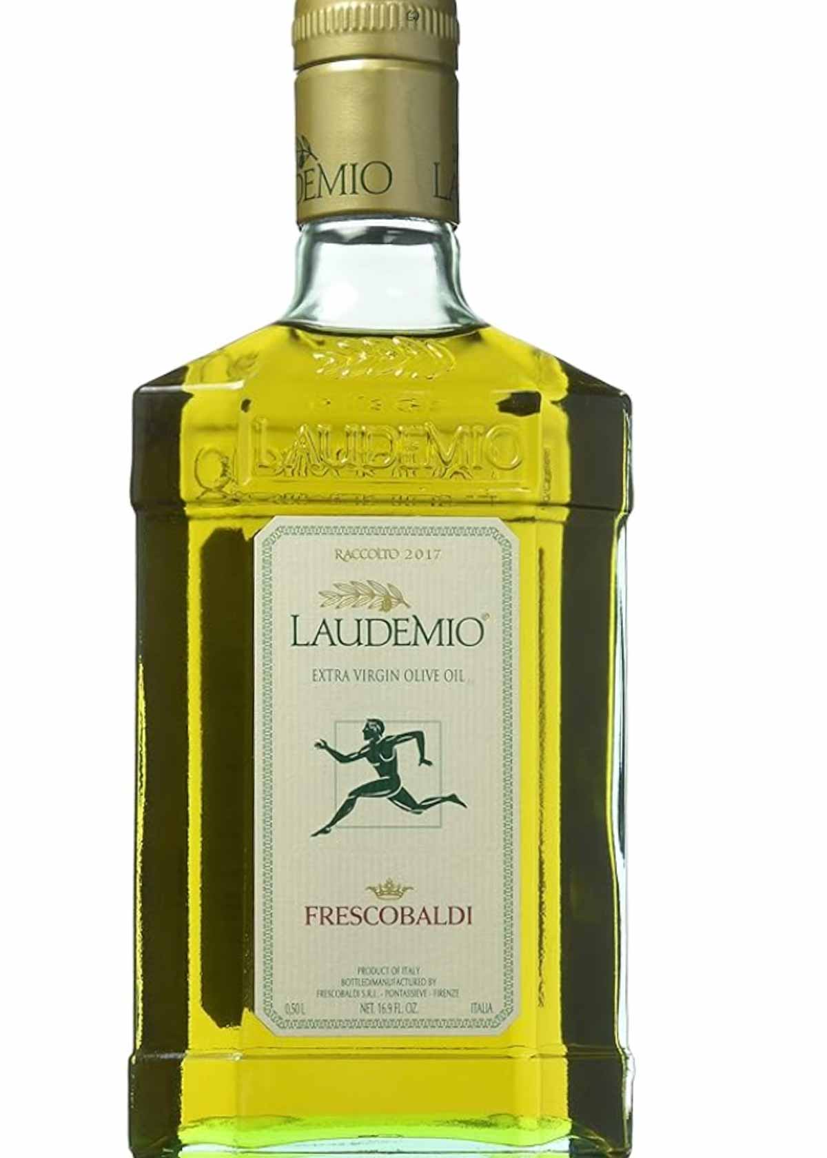 A bottle of olive oil.