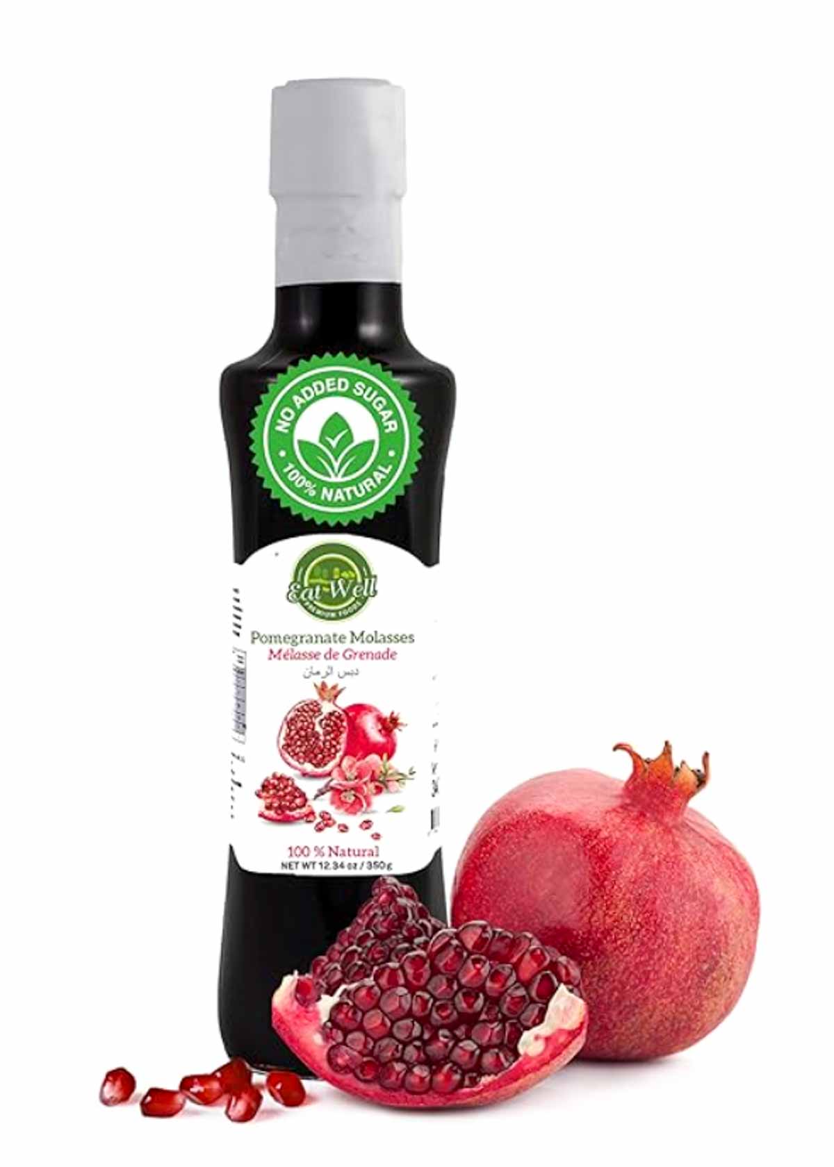 A bottle of pomegrante molasses.
