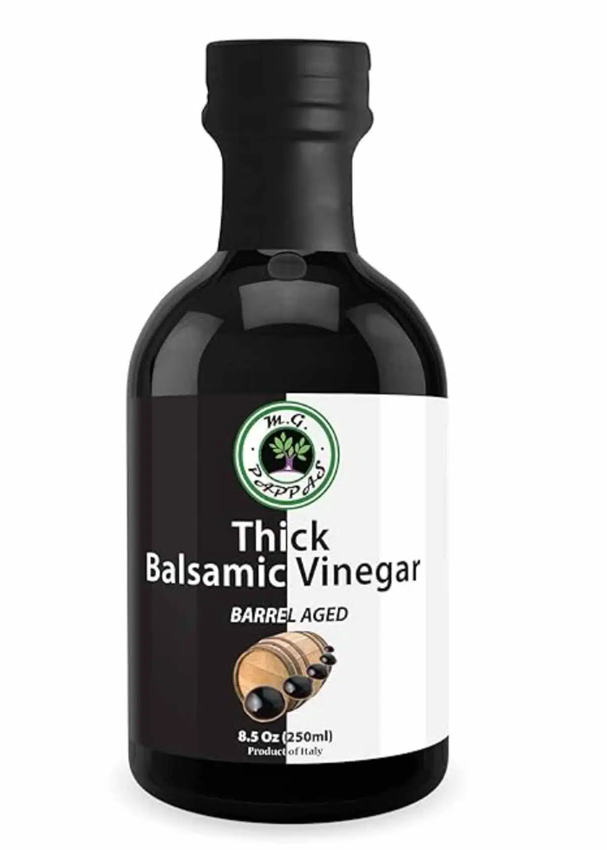 A bottle of thick balsamic vinegar. 