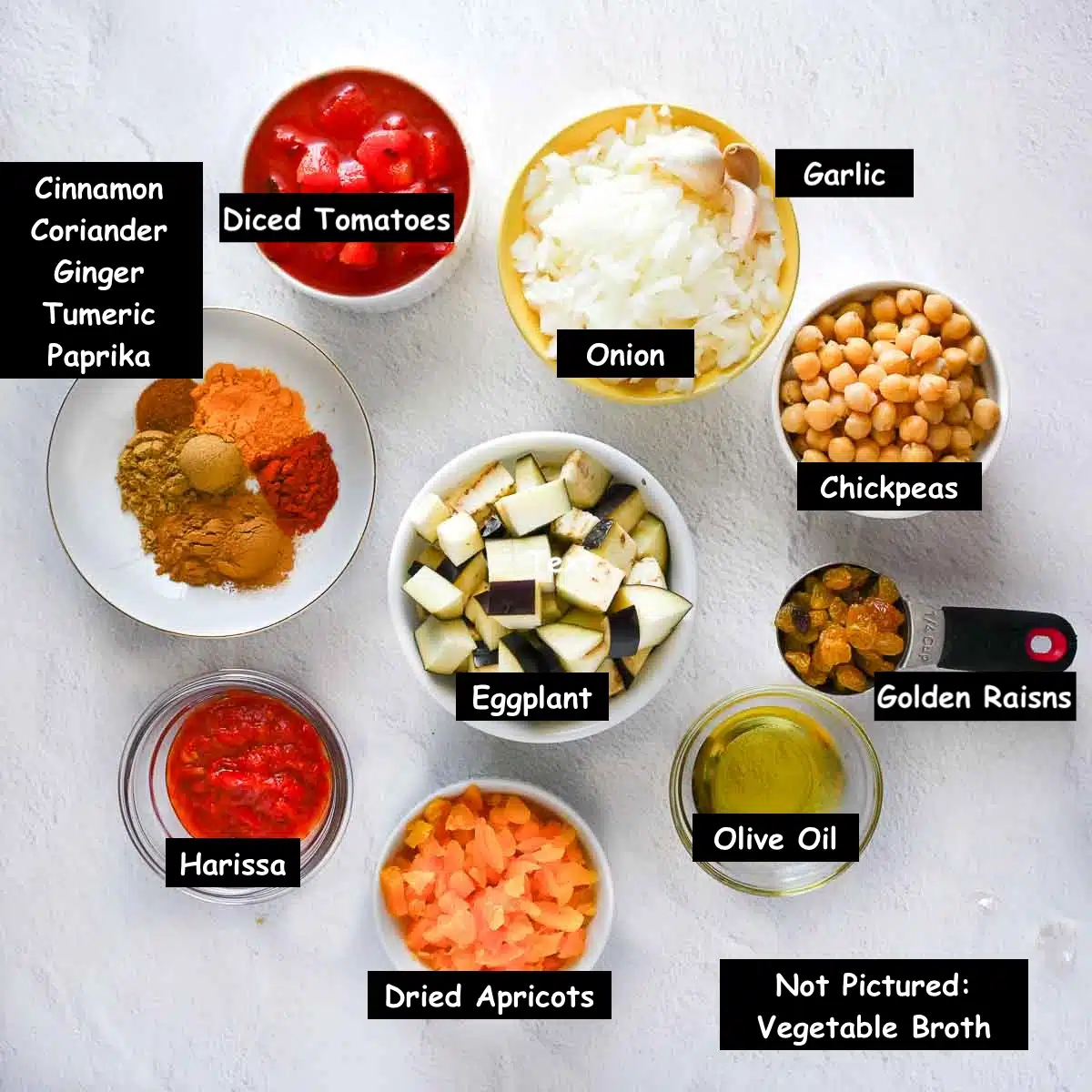 Ingredients used in making this recipe. 