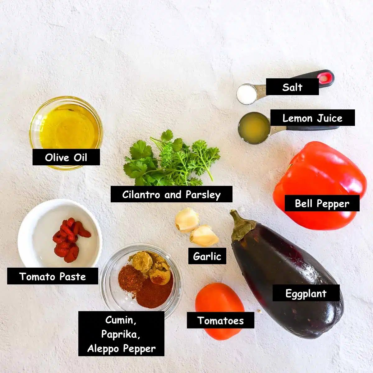 Ingredients used in making this recipe.